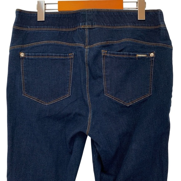 Nygard Slims Jeans Womens Large Blue Stretch High Rise Pull On Elastic Waist - Picture 3 of 7